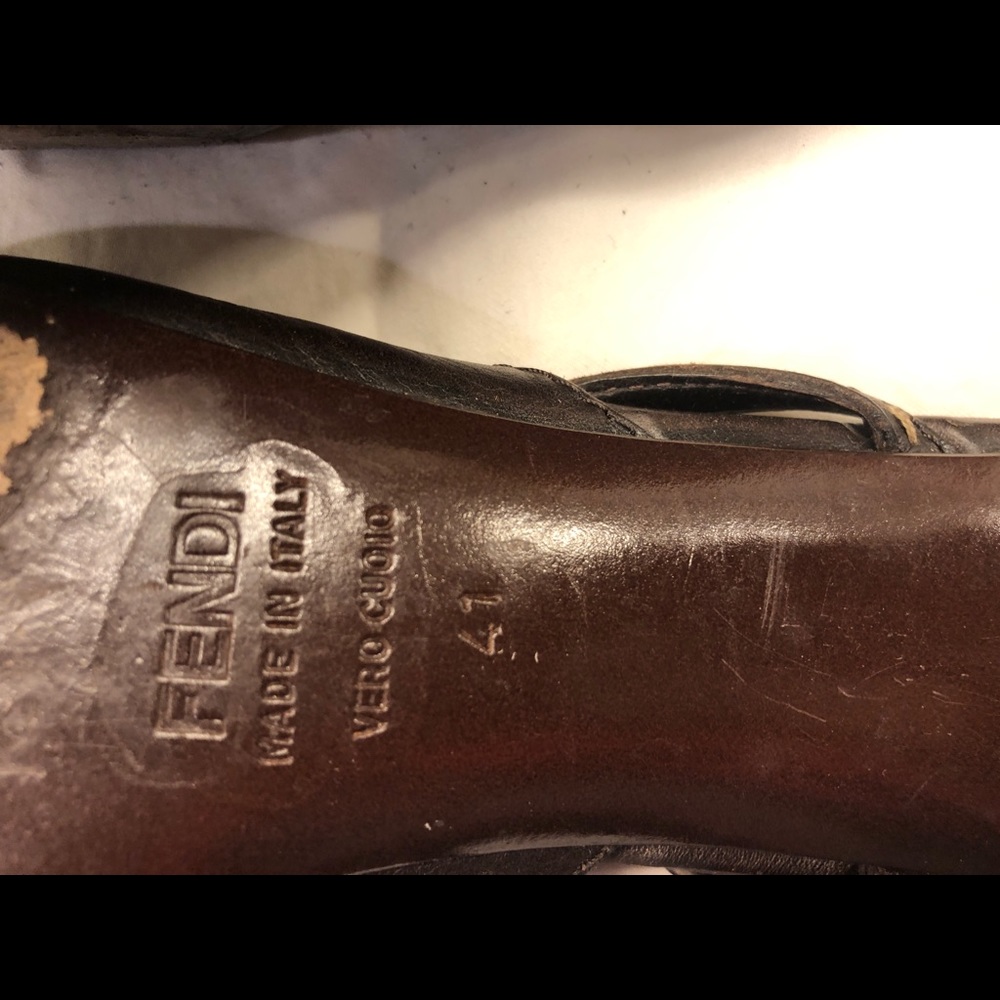 Fendi Black Leather Women's Shoes - Picture 4 of 9